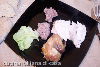 servire il pollo in porchetta