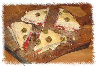 focaccia con delizie della Lombardia