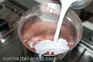 preparare il budino al cioccolato