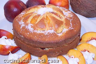 torta gemma di pesche e cocco
