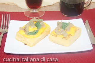 cardi con fonduta e polenta