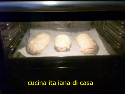 filoncini di pane integrale: cottura