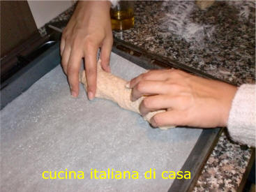 filone di pane integrale; preparazione