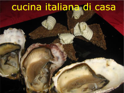 ostriche e pane nero