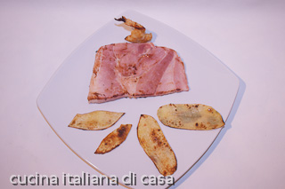 grigliata di prosciutto e patate