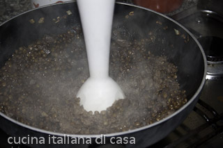 frullare le lenticchie