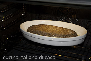 cuocere il polpettone di lenticchie