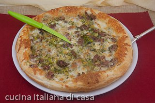 torta di porri e salsiccia