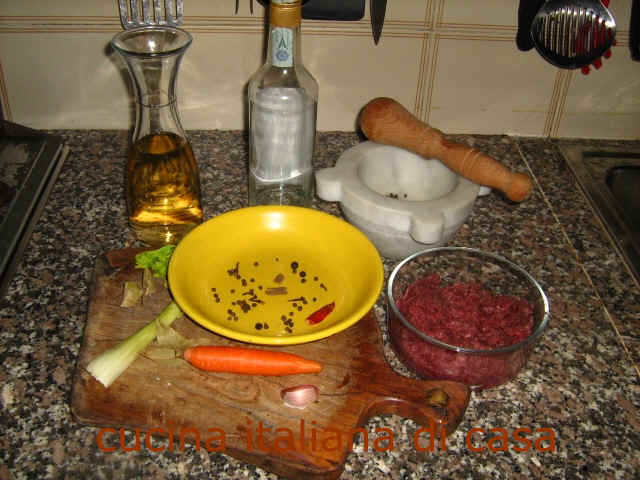 marinata bianca per la carne di capriolo