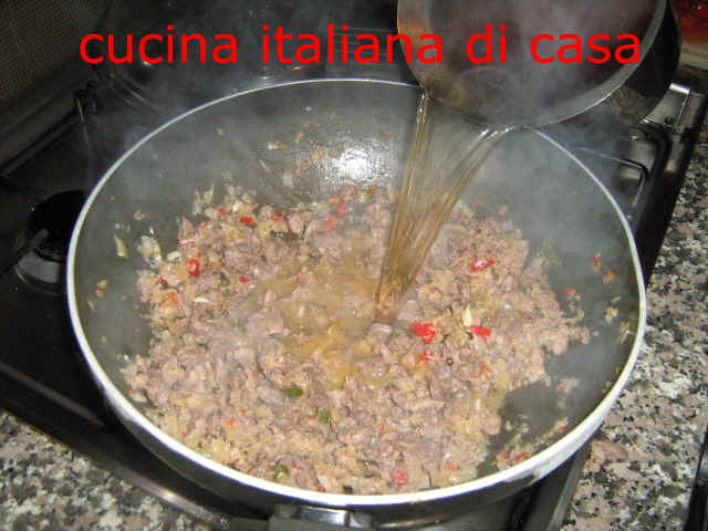 cottura del ragł di cinghiale