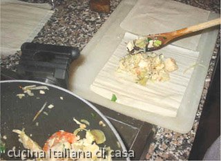 ripieno su pasta fillo