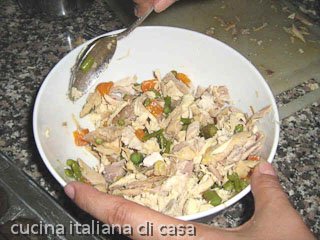 insalata di pollo e verdure
