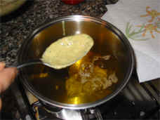 friggere le frittelle di gianchetti