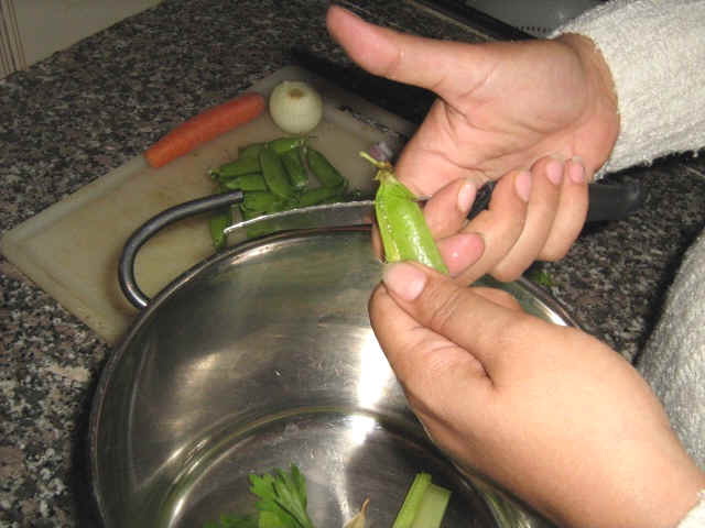 lavare i baccelli