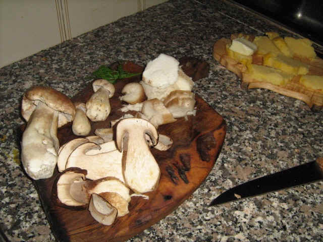 tagliare i funghi porcini