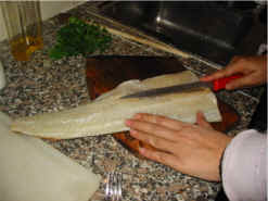 pulire lo stoccafisso