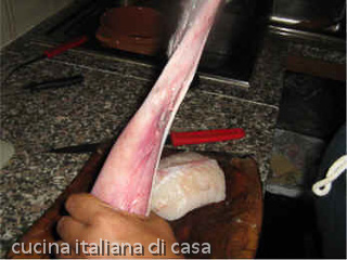pulire la rana pescatrice