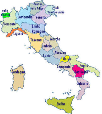 italia, cartina