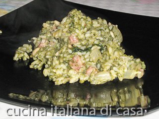 risotto ortiche salsiccia