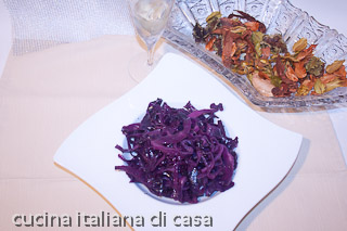 verza rossa in padella