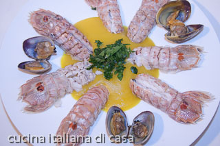 canocchie allo zafferano