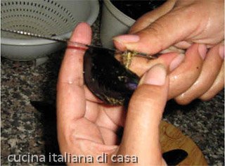 pulire le cozze