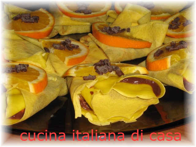 crépes arancia e cioccolato