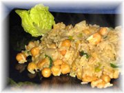 risotto ceci lattuga e gamberi