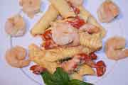 garganelli con granseola e gamberi