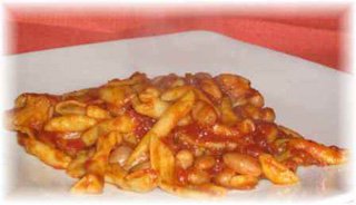 strozzapreti con sugo di pecora e fagioli