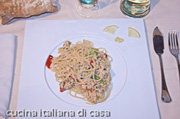 spaghetti con gallinella di mare
