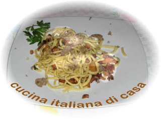 spaghettoni all'uovo finferli e tartufi
