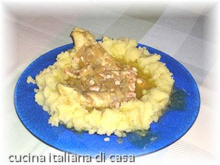 corona di pescatrice con gamberetti al curry