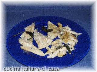 rombo alla salvia, in padella