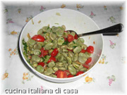 Insalata di fave (baccelli) al pomodoro