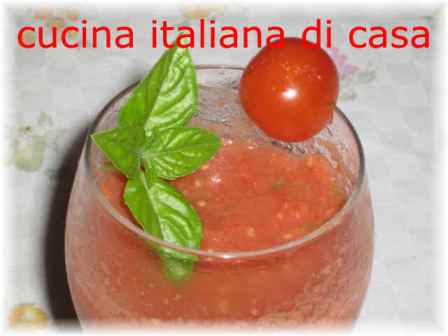 sorbetto di pomodori e basilico